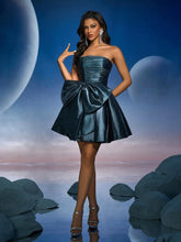 Solid Color Minimalist Casual Sexy Ruched Bowknot Decor Banquet Dress